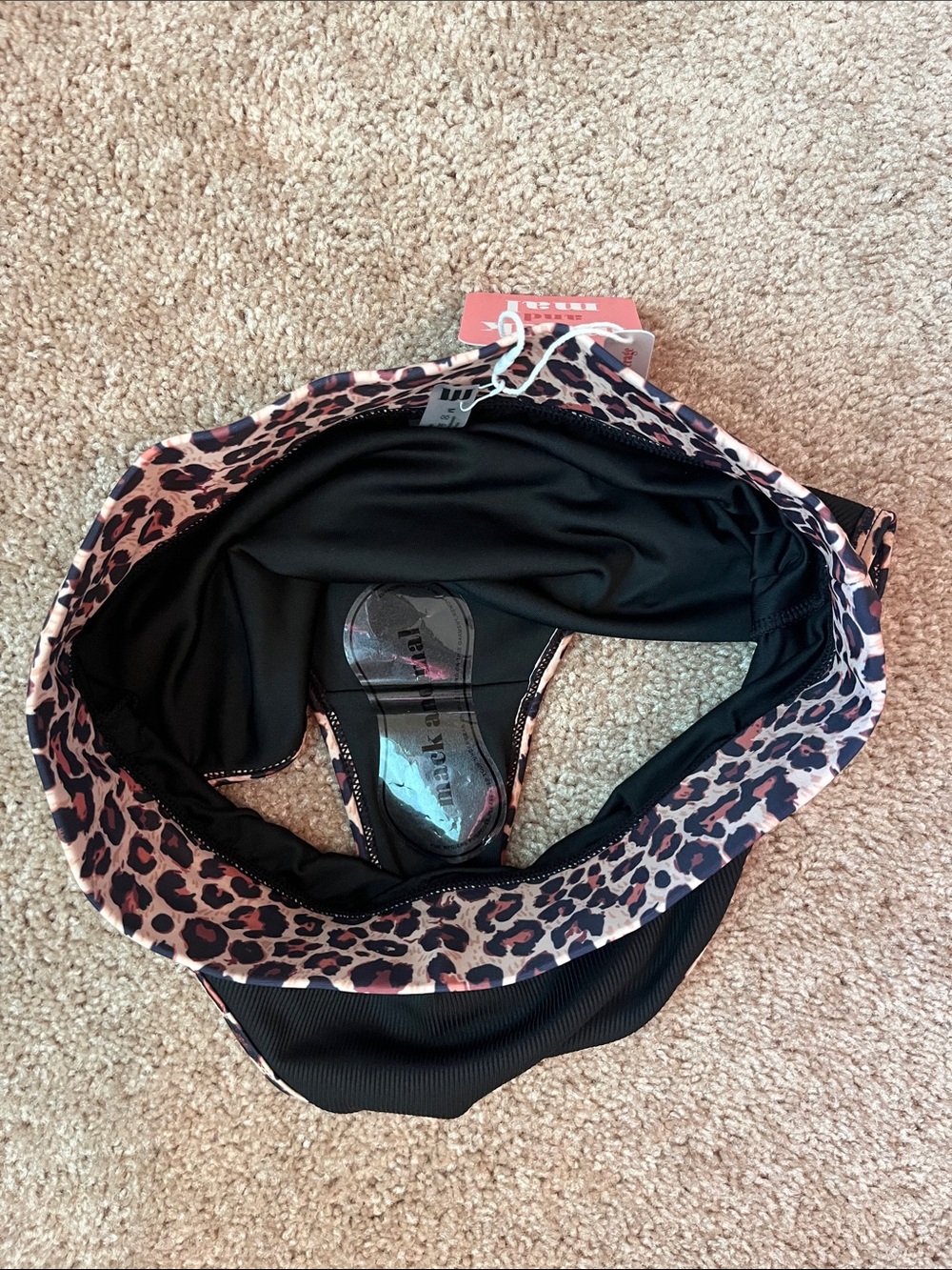 NWT Mack and Mal Leopard High Waist Bikini Bottom - Picture 8 of 8